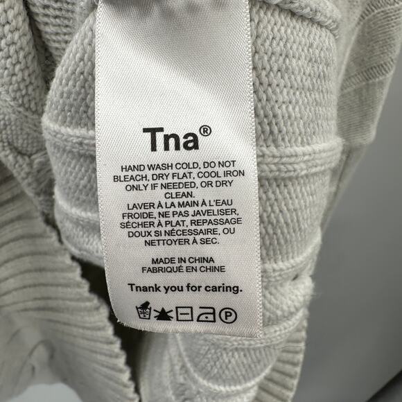 Aritzia Tna V-Neck Green Varsity Stripe Sweater // S - Picture 5 of 7